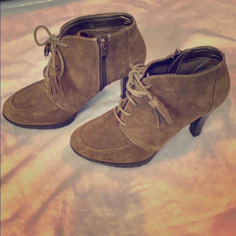 Anne Klein Suede heeled bootie